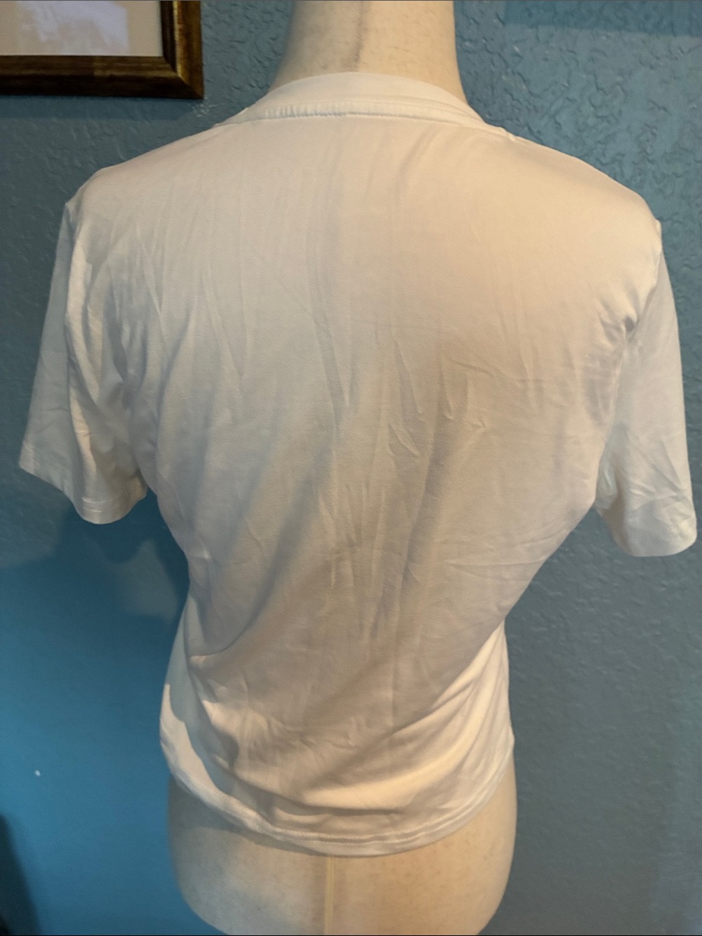 White Tee with Black Pop-Art Cat Print - Picture 4 of 4
